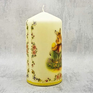 Easter decorative candles, Easter home and table decor, Easter bunnies candle gift