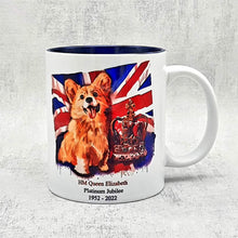 Load image into Gallery viewer, Queen&#39;s Elizabeth Platinum Jubilee cermaic mug and coaster, Keepsake gift