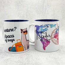 Load image into Gallery viewer, Travel ceramic mug, Keepsake gift, Alpaca mug