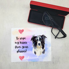Load image into Gallery viewer, Glasses lens cleaning cloth, Soft cloth for eyeglasses, spectacles, screens, collie, dog lover gift