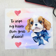 Load image into Gallery viewer, Soft cloth for eyeglasses, lens, spectacles, screens, Cavalier King Charles spaniel dog lover gift