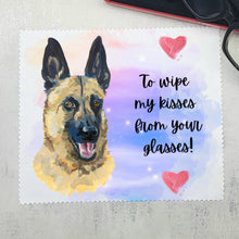 Load image into Gallery viewer, Glasses lens cleaning cloth, Soft cloth for eyeglasses, spectacles, screens, German shepherd dog lover gift