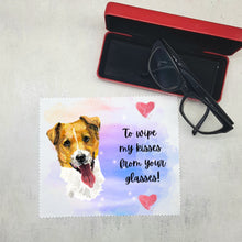 Load image into Gallery viewer, Glasses lens cleaning cloth, Soft cloth for eyeglasses, spectacles, screens, jack russell terrier dog lover gift