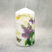 Load image into Gallery viewer, Decorative pillar candle, Welcometo our home candle gift, decor