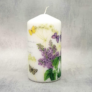 Decorative pillar candle, Welcometo our home candle gift, decor