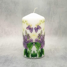 Load image into Gallery viewer, Decorative pillar candle, Welcometo our home candle gift, decor
