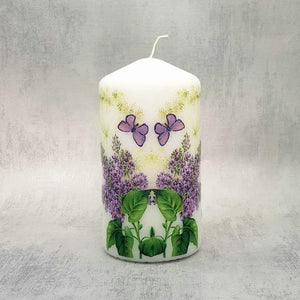 Decorative pillar candle, Welcometo our home candle gift, decor