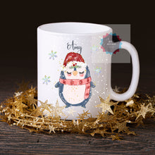 Load image into Gallery viewer, Personalised Christmas animals ceramic mug, tableware personalised gift