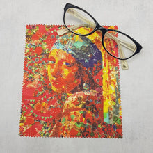 Load image into Gallery viewer, Girl with a pearl earing soft cloth for eyeglasses, lens, spectacles, screens, art lover gift