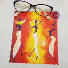 Load image into Gallery viewer, Three girls soft cloth for eyeglasses, lens, spectacles, screens, African art lover gift