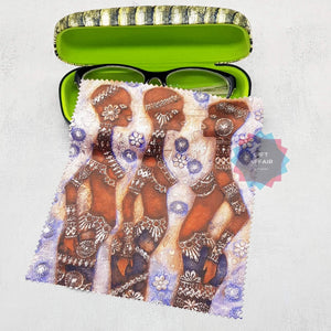 Young African girls soft cloth for eyeglasses, lens, spectacles, screens, African art lover gift