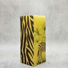Load image into Gallery viewer, African giraffe and zebra decorative square wax candle - Gift Affair