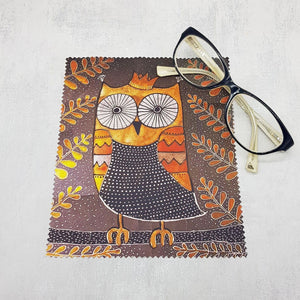 The Owl King soft cloth for eyeglasses, lens, spectacles, screens, owl lover gift