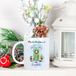 New home First Christmas perosnalised mug, keepsake gift, ceramic Christmas mug, house warming gift