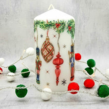 Load image into Gallery viewer, Decorative Christmas Nutcracker soldier candle, Festive candle gift and decor