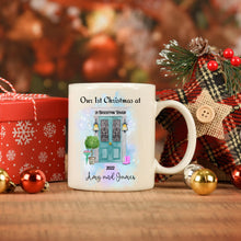 Load image into Gallery viewer, New home First Christmas perosnalised mug, keepsake gift, ceramic Christmas mug, house warming gift