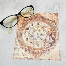Load image into Gallery viewer, Alice and the Clock soft cloth for eyeglasses, lens, spectacles, screens, small gift
