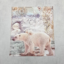 Load image into Gallery viewer, Polar bear soft cloth for eyeglasses, lens, spectacles, screens, Christmas stocking filler, small gift