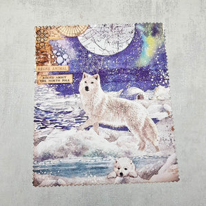 Arctic Wolf soft cloth for eyeglasses, lens, spectacles, screens, Christmas stocking filler, small gift