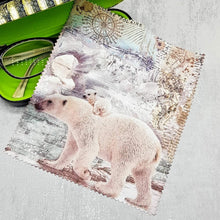 Load image into Gallery viewer, Polar bear soft cloth for eyeglasses, lens, spectacles, screens, Christmas stocking filler, small gift