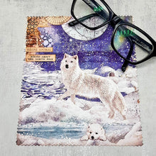 Load image into Gallery viewer, Arctic Wolf soft cloth for eyeglasses, lens, spectacles, screens, Christmas stocking filler, small gift