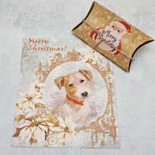 Load image into Gallery viewer, Christmas Dog soft cloth for eyeglasses, lens, spectacles, screens, Christmas stocking filler, small gift