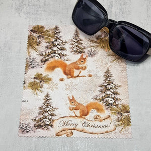 Winter games soft cloth for eyeglasses, lens, spectacles, screens, Christmas stocking filler, small gift