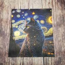 Load image into Gallery viewer, Personalised starry cat soft cloth for eyeglasses, lens, spectacles, screens, unique small gift