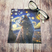 Load image into Gallery viewer, Personalised starry cat soft cloth for eyeglasses, lens, spectacles, screens, unique small gift