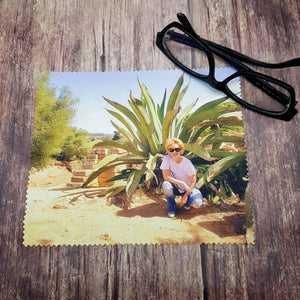 Personalised photo cloth for eyeglasses, lens, spectacles, screens, unique small gift