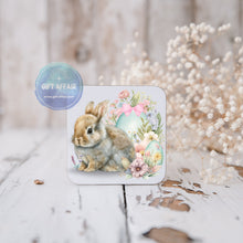 Load image into Gallery viewer, Easter bunny and egg coasters set, Four Easter coffee, tea coasters, Easter decor, Easter gift