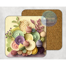 Load image into Gallery viewer, Macaroons 3d effect coasters, home and garden decor, letter box gift, mdf, slate coasters, tea coffee coasters
