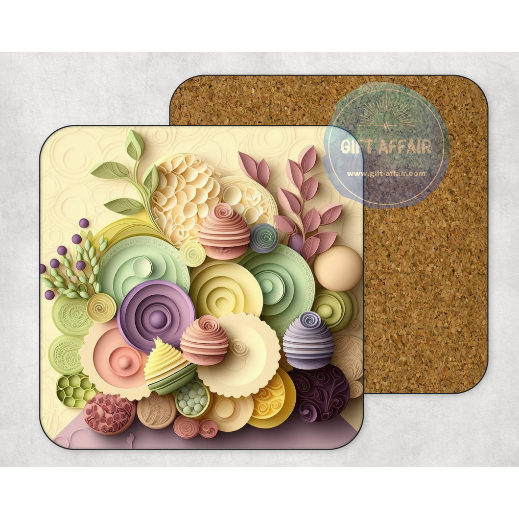 Macaroons 3d effect coasters, home and garden decor, letter box gift, mdf, slate coasters, tea coffee coasters