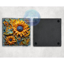 Load image into Gallery viewer, 3d effect sunflowers coasters - Gift Affair