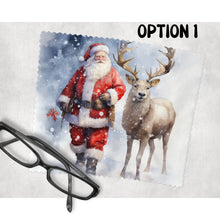 Load image into Gallery viewer, Lens glasses cleaning cloth, Santa and Rudolph screen cleaning fabric, letterbox gift, Christmas gift