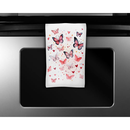 Butterflies Tea Towel | Artistic Housewarming Gift | Vintage Style Kitchen | Chic Dish Towel | Wildlife Kitchen Decor | Cooking Accents